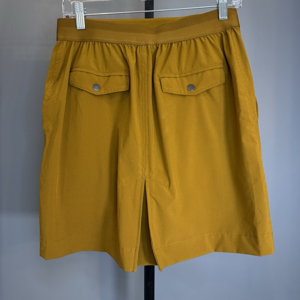 Athleta Vienna Cargo Skort Skirt Brass Yellow Built in Shorts 8 M Medium - Picture 3 of 8